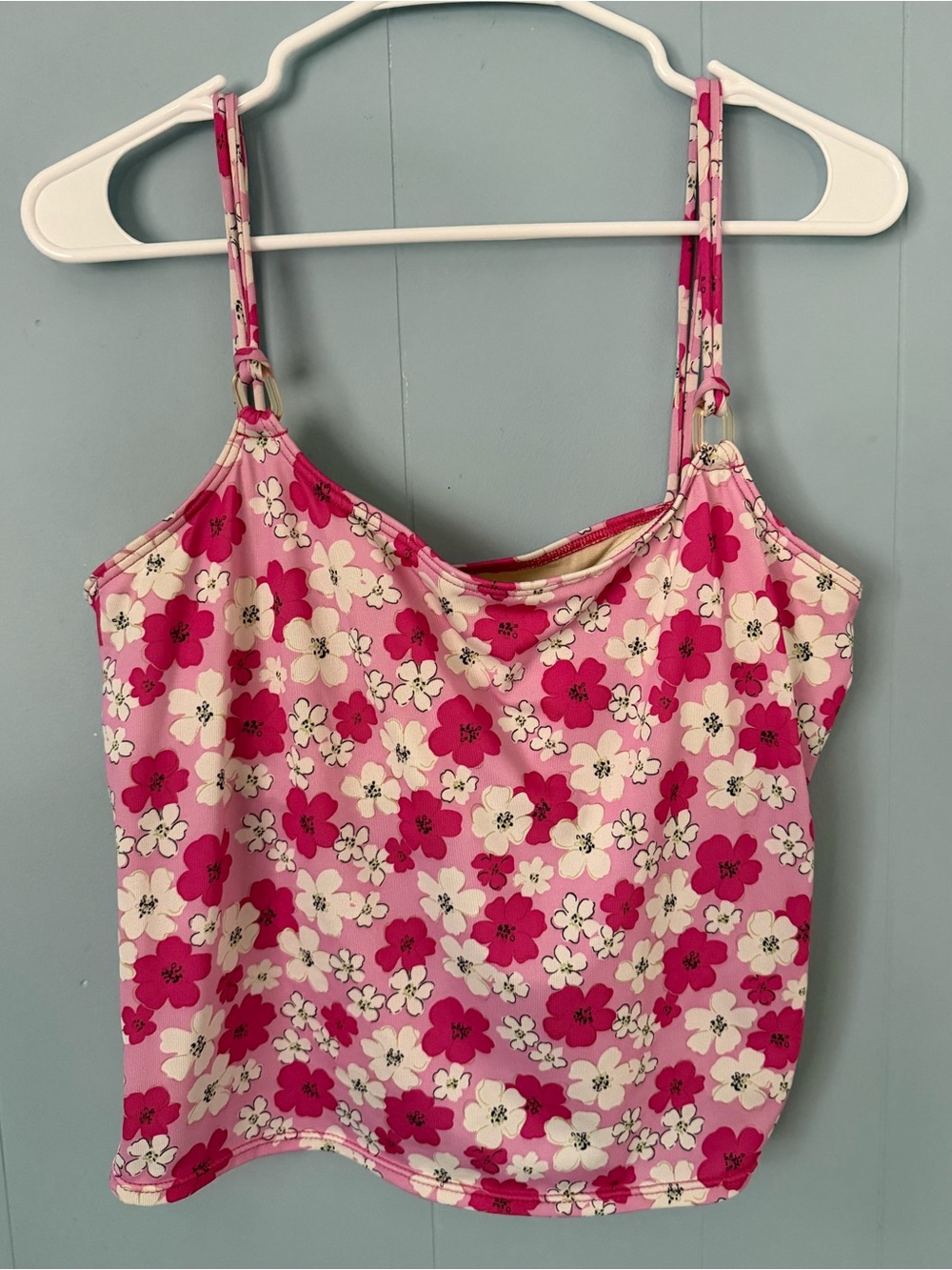 Y2k Floral Swim Tankini Top